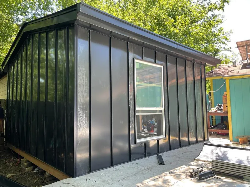 Black standing seam metal wall panels for Roof Inspection in Benicia